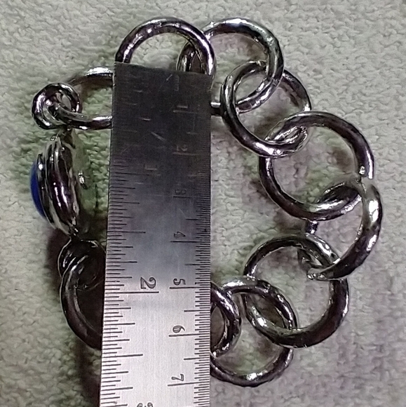 Silvertone blue chicos large link bracelet - Picture 5 of 5